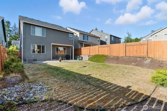 Large fully fenced backyard