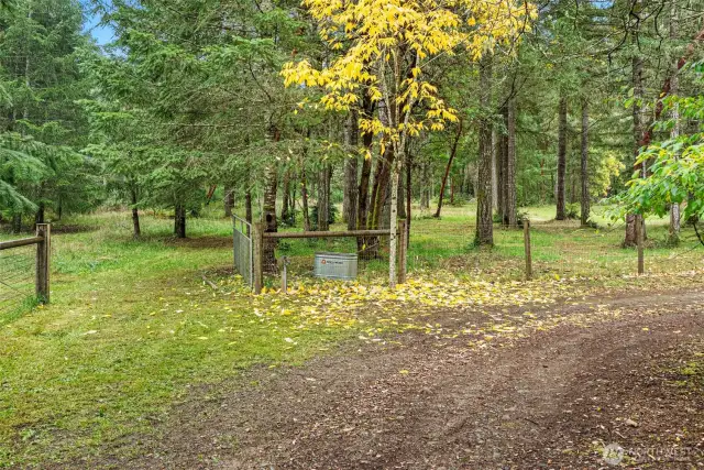 Another pasture area, the entire 7.83 acres is fully fenced and cross fenced.  Water spigots and electrical exist throughout the property.