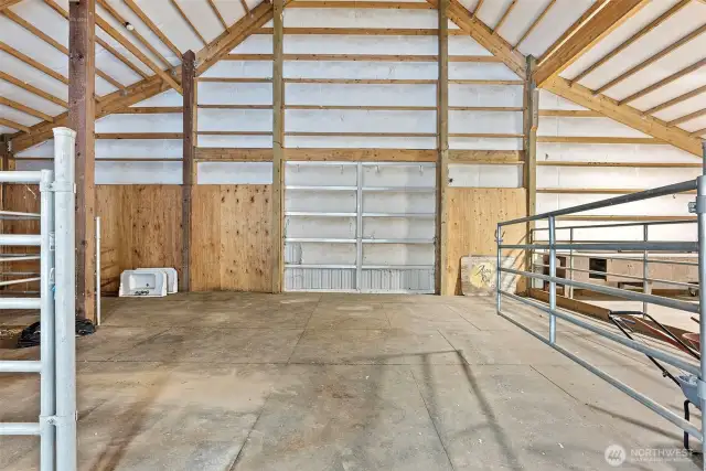 Interior of the barn