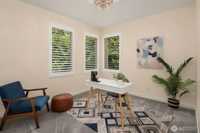 1 of 2 bedrooms on the entry level