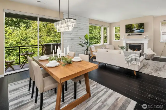 Updated lighting, engineered hardwood floors