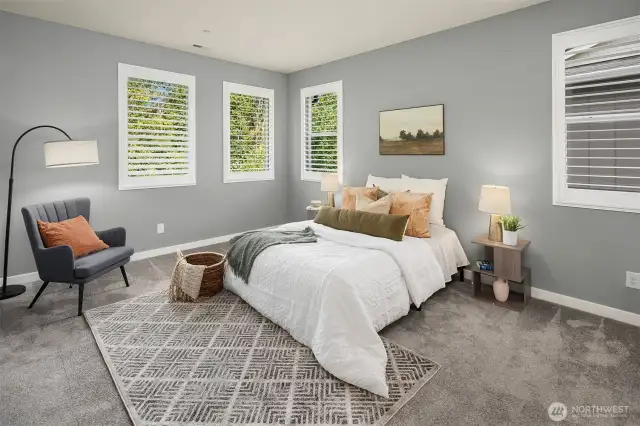 Primary bedroom on upper level