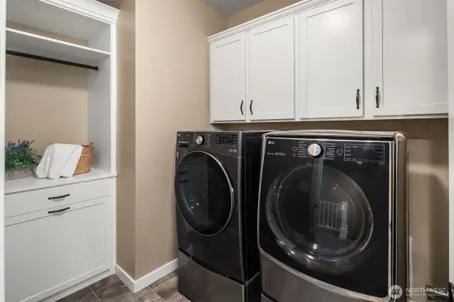 Utility room on upper level