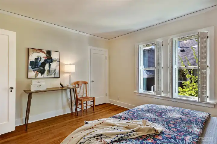 Main level bedroom with two closets!