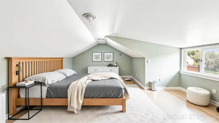 Huge Bedroom 3. (Upper Floor) [ Virtually Staged for Design Inspiration ]