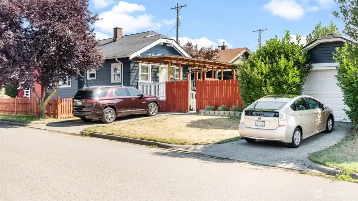 Private driveways and garage parking.