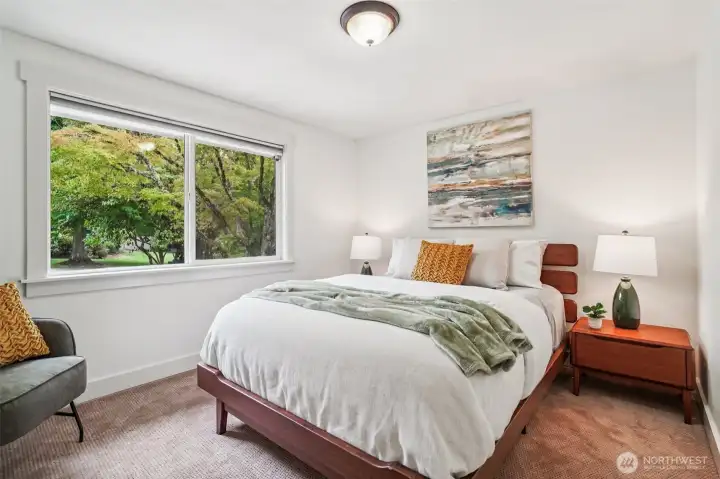 Second of three main floor bedrooms, bright and spacious!