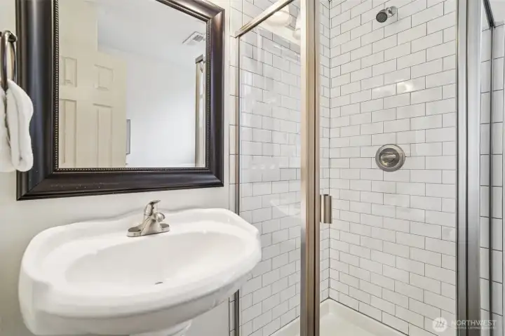 3/4 bathroom downstairs.