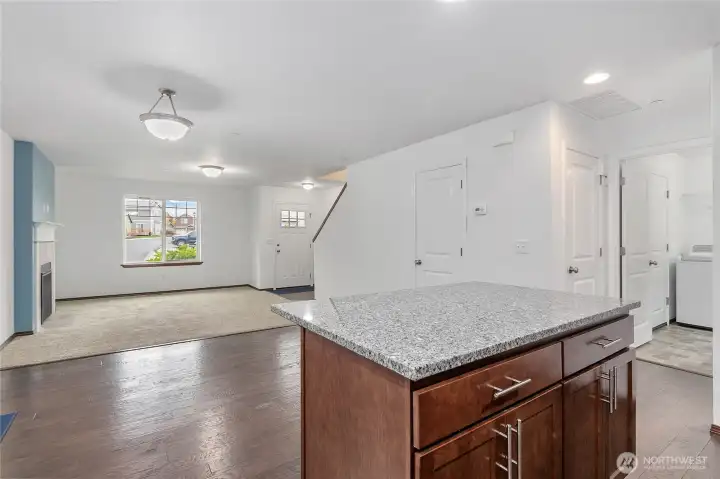 Looking back toward the living room and entryway.