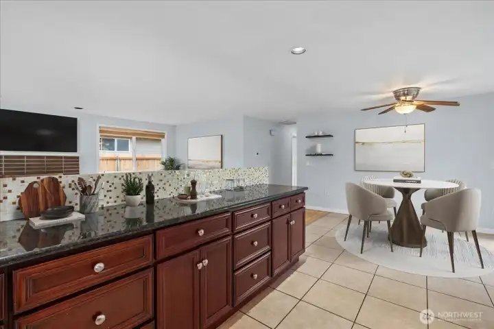 Kitchen/dining Virtually Staged
