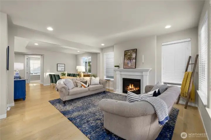 With 5 bedrooms, 3.5 baths, an expansive family room, and a level back yard perfect for games and gardening, there’s plenty of room for everyone to enjoy!  On the main floor, the