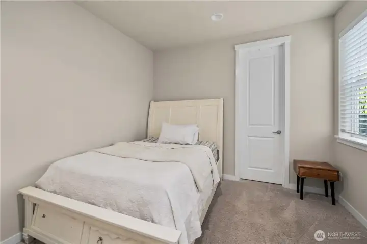 This is the bedroom suite off the kitchen plenty of room to reposition the bed as well