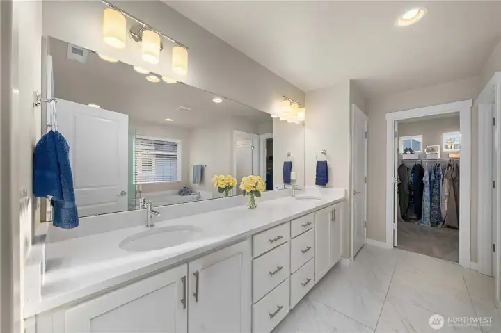 bathroom in the hallway