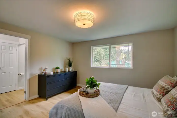 Spacious primary with esuite.