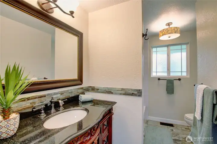 Upstairs main full guest bathroom