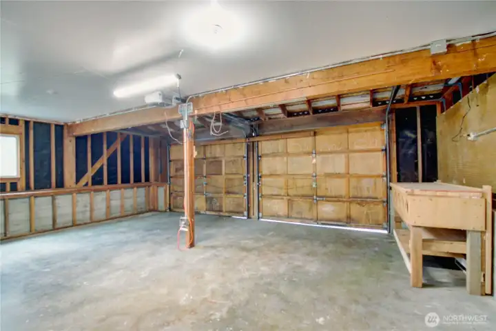 Large 2 car garage