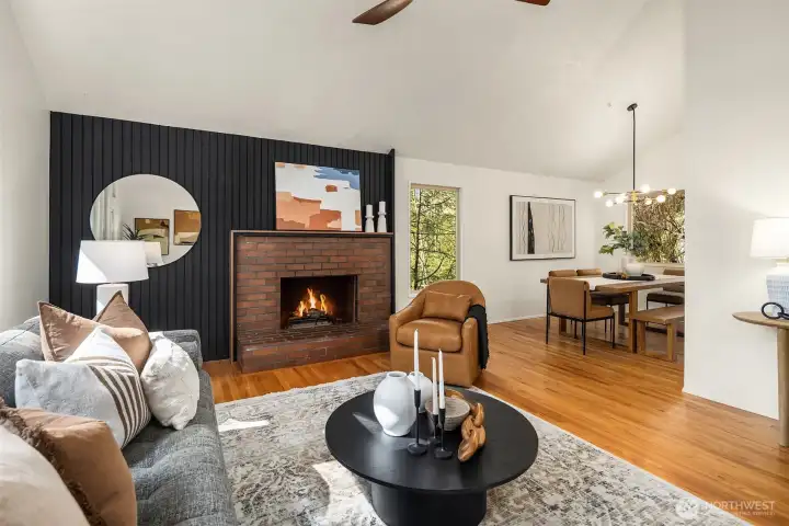 Open flow into the dining space for easy entertaining.