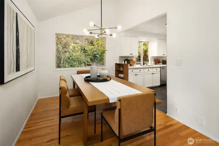 Dining room - previously closed mostly closed off from the kitchen.