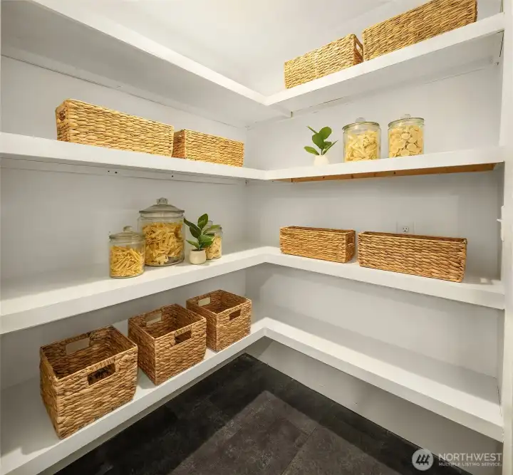 Kitchen walk-in pantry.