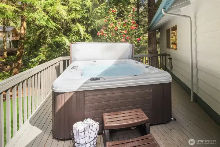 New hot tub & electrical, installed in 2021.