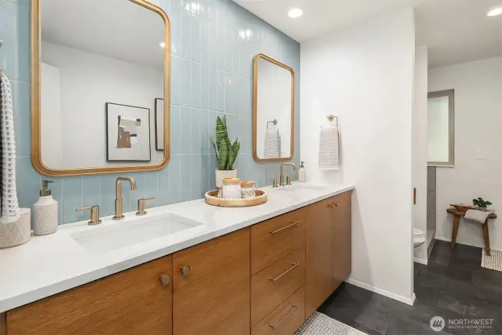 Primary bathroom, JUST REMODELED!!