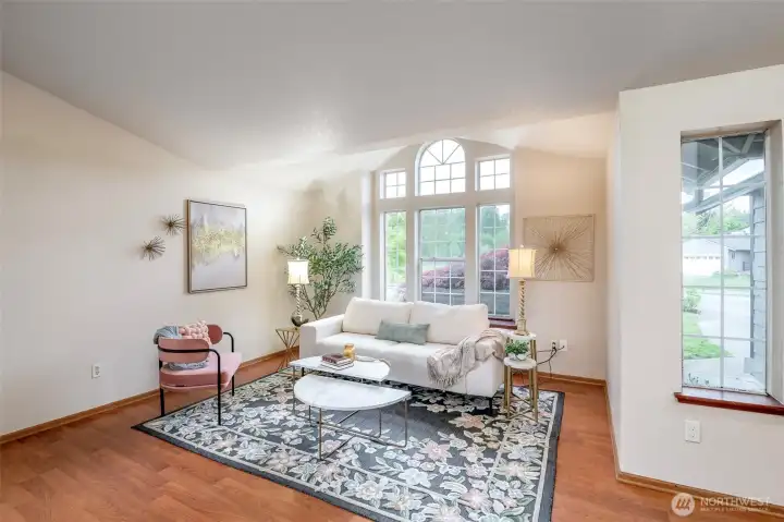 Light and Bright + Vaulted Ceilings!