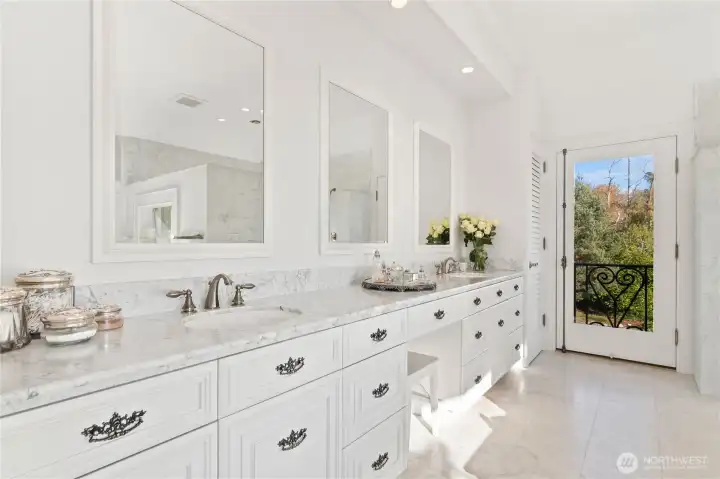 Luxurious marble primary bath