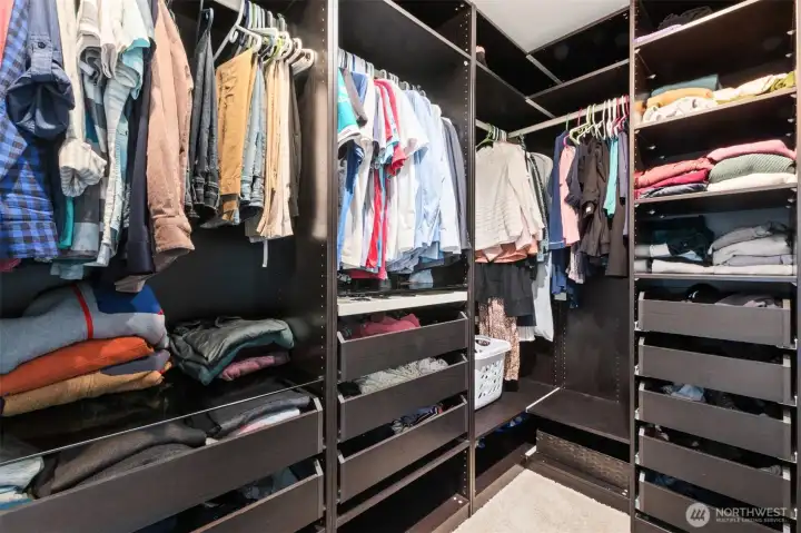Custom built-ins! in walk-in closet. Custom built-ins! in walk-in closet.