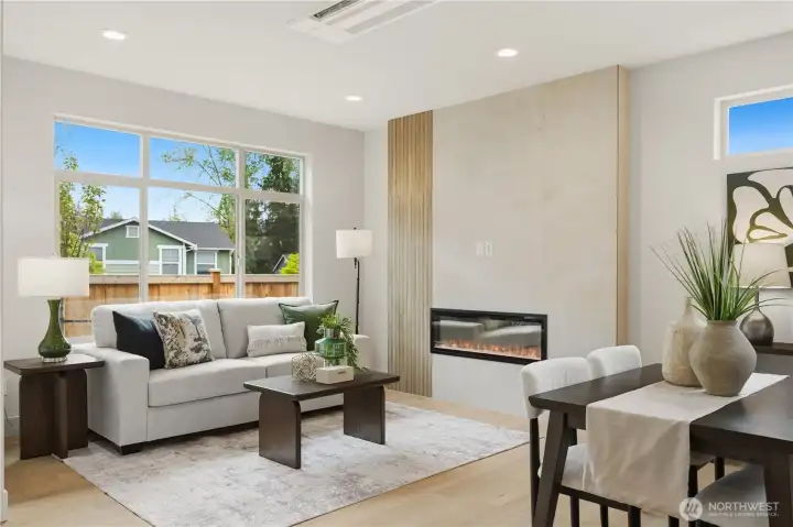 All interior photos are of similar model home next door.