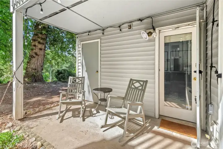 Easy relief for the fur babies- covered patio and yard area