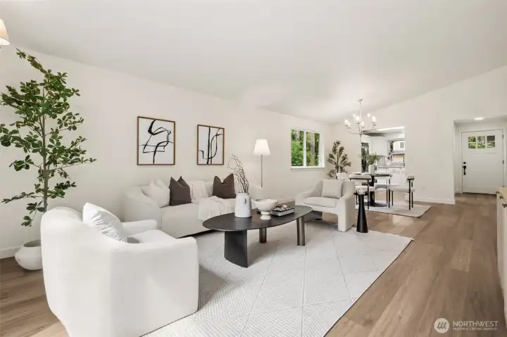 living and dining rooms