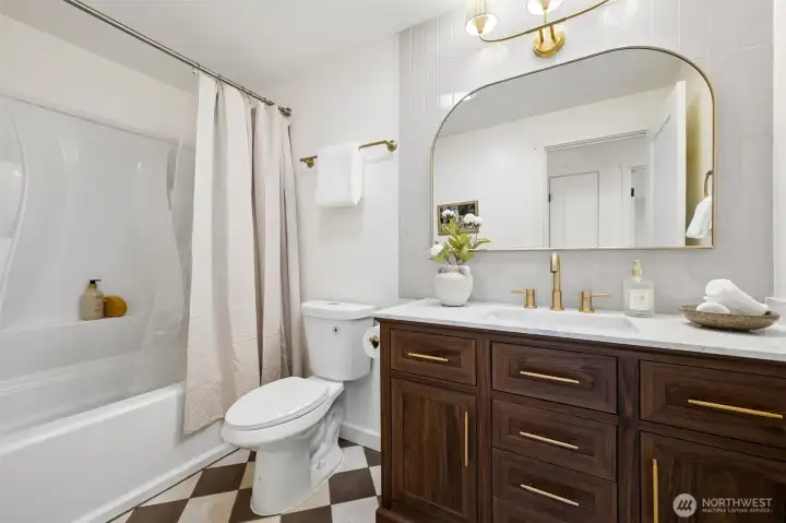 updated hall bathroom
