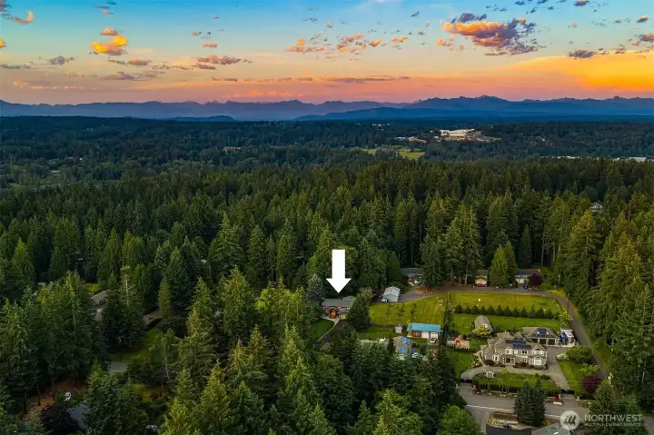 this neighborhood is full of estate homes and has no through traffic and is one of the quietest locations in Bothell/Woodinville area