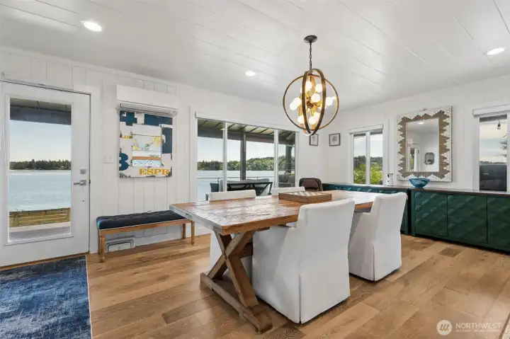 Engineered hardwood floors throughout the house.  Another great view from the dining room.