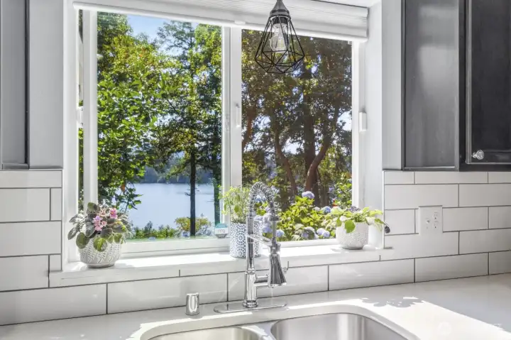 Gorgeous Lake View from Kitchen Window Gorgeous Lake View from Kitchen Window