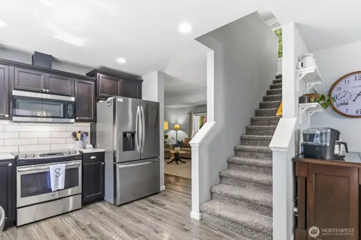 Kitchen & Stair to Upper Level Kitchen & Stair to Upper Level