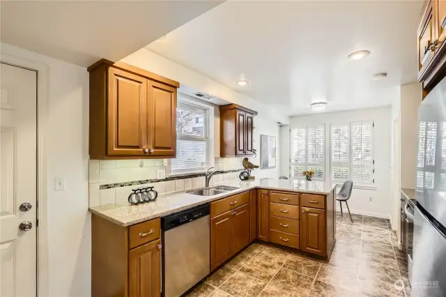 updated dishwasher, new fridge and stove in updated kitchen!