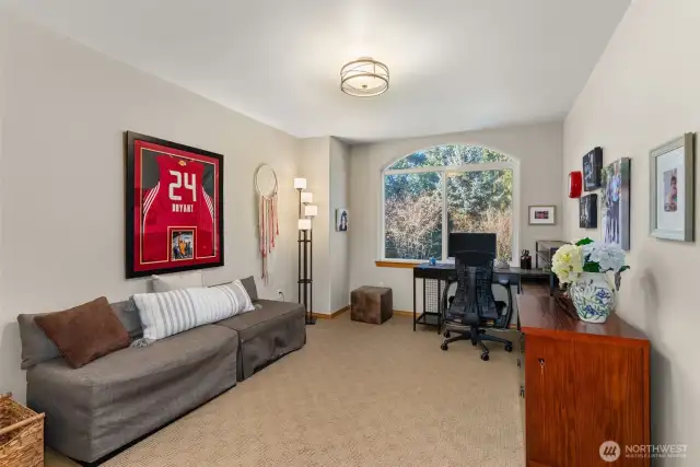 The third bedroom not only has a ton of natural light it also boasts a walk in closet.