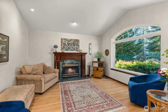 The living room is immediately to the right when you enter through the front door with views onto the beautiful front yard.