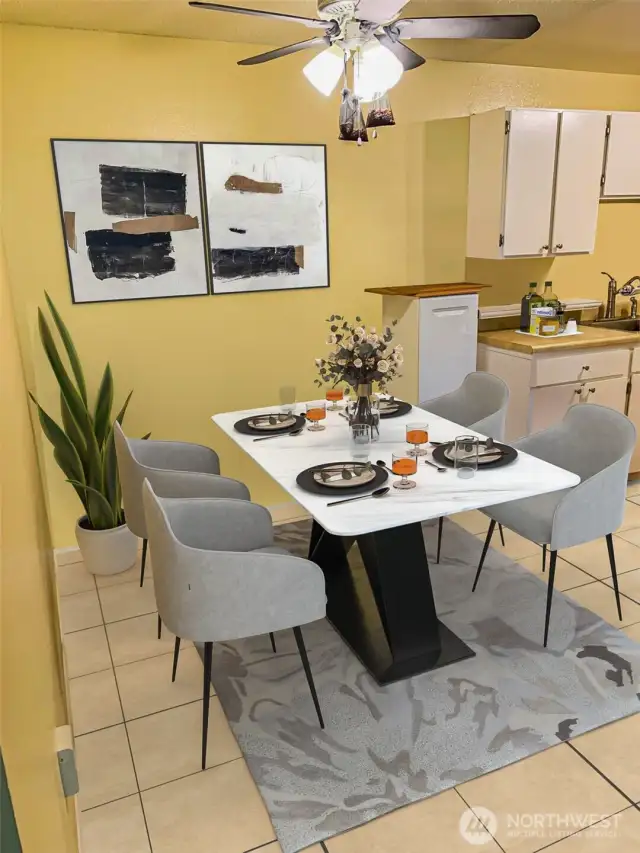 Eating area in kitchen