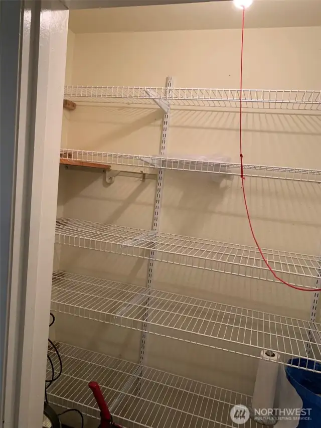 Large storage closet in hallway