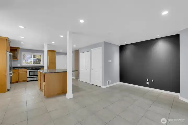 Large living room with open layout.