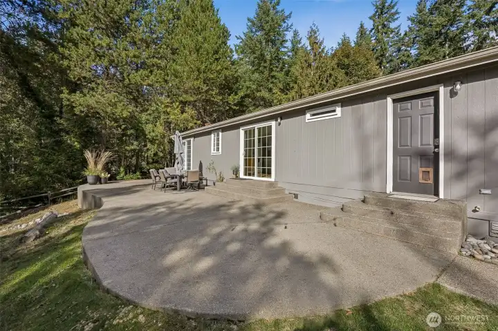 Large patio in back, perfect for entertaining.