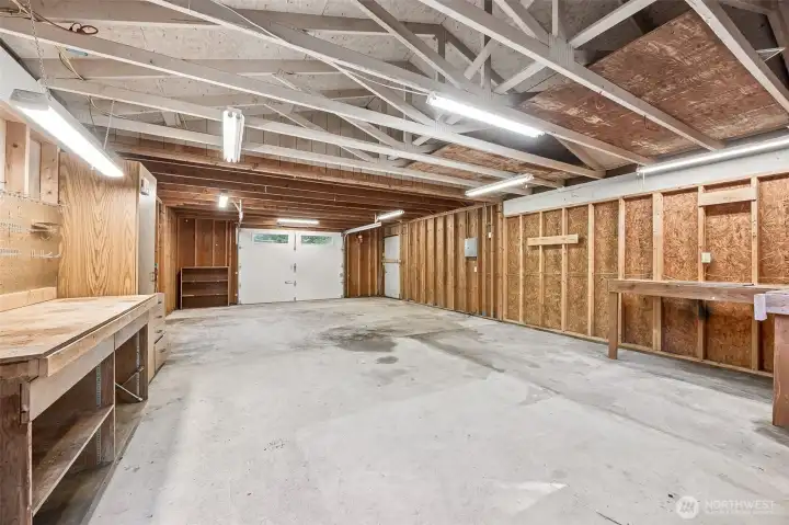 Detached garage.