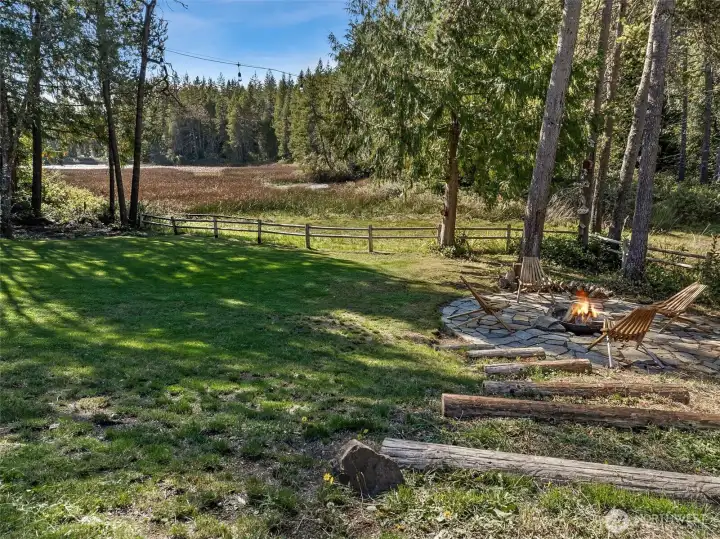 Another view of the back yard. The property extends well beyond the fence.