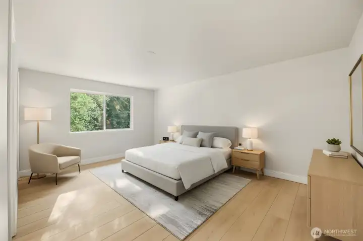 Primary Bedroom - Photo is virtually staged.
