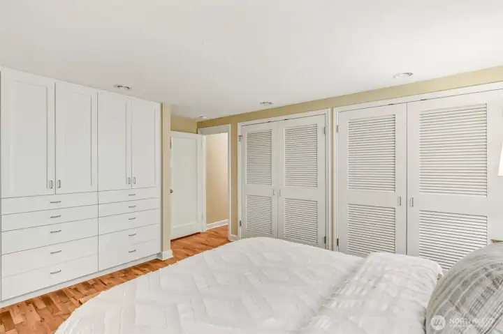 Primary Bedroom with tons of custom storage