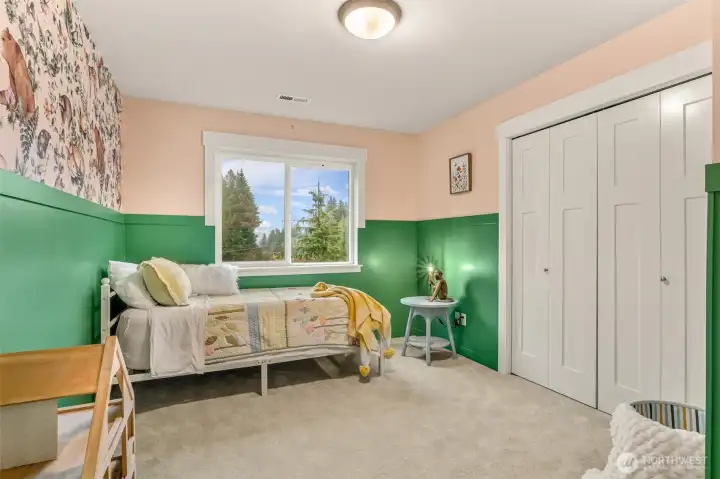 Bedroom 1 of the 4.  All are located on upper level bedrooms. All are generously sized.