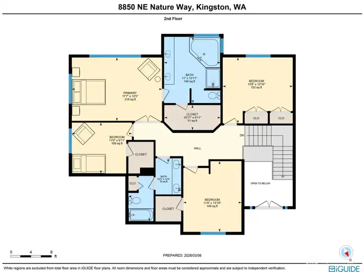 Second level floor plan.