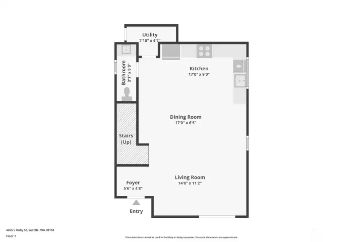 Main level open concept floorplan